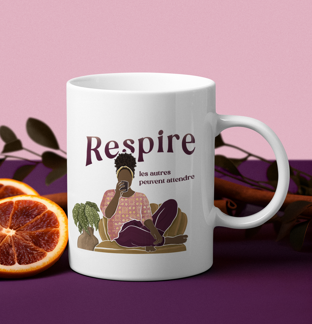 Mug Respire les autres peuvent attendre