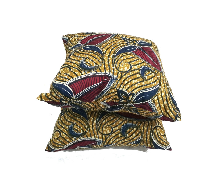 COUSSIN WAX- WALÉ ROUGE/MOUTARDE